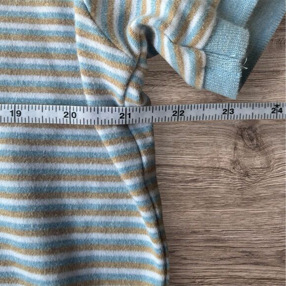 US Polo Assn Blue, Brown, White Striped Polo Shirt Men’s Size L - Picture 3 of 6